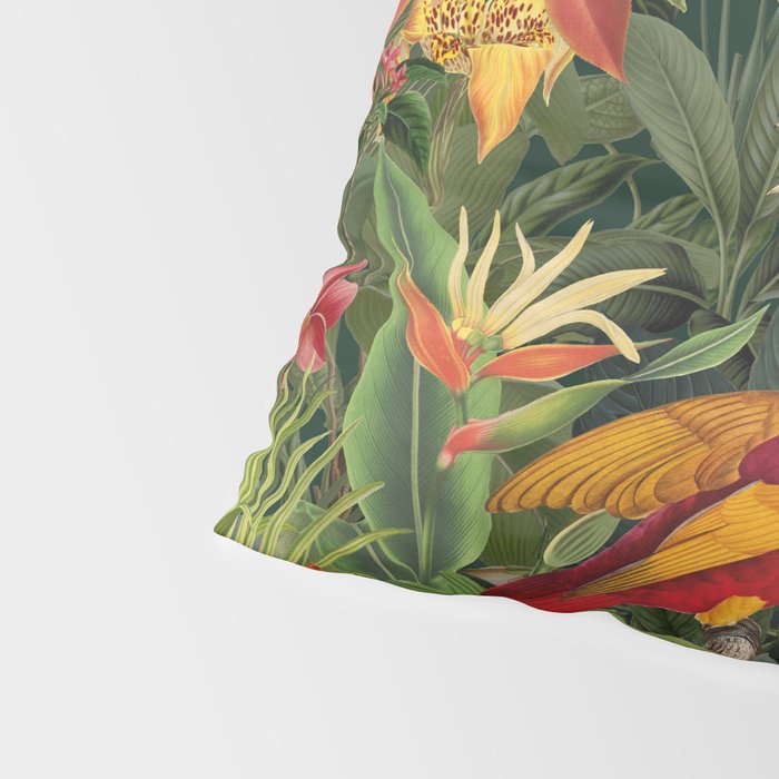 Midnight Jungle Parrots Tropical Paradise Pillow Sham Gallery Image 4