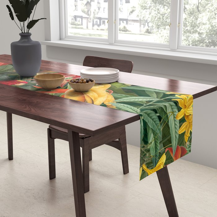Midnight Jungle Parrots Tropical Paradise Table Runner Gallery Image 2