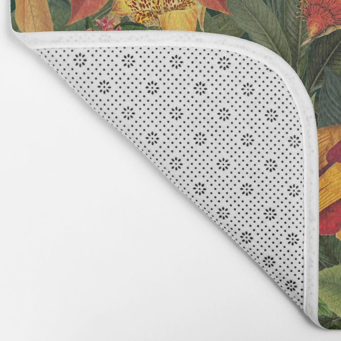 Midnight Jungle Parrots Tropical Paradise Bath Mat Gallery Image 2