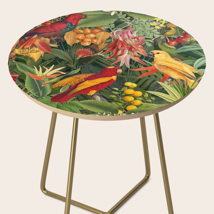 Midnight Jungle Parrots Tropical Paradise Side Table Gallery Image 2