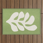 Forest Green Leaf: Matisse Paper Cutouts V Outdoor Rug Gallery Image 1