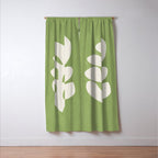 Forest Green Leaf: Matisse Paper Cutouts V Window Curtain Gallery Image 3