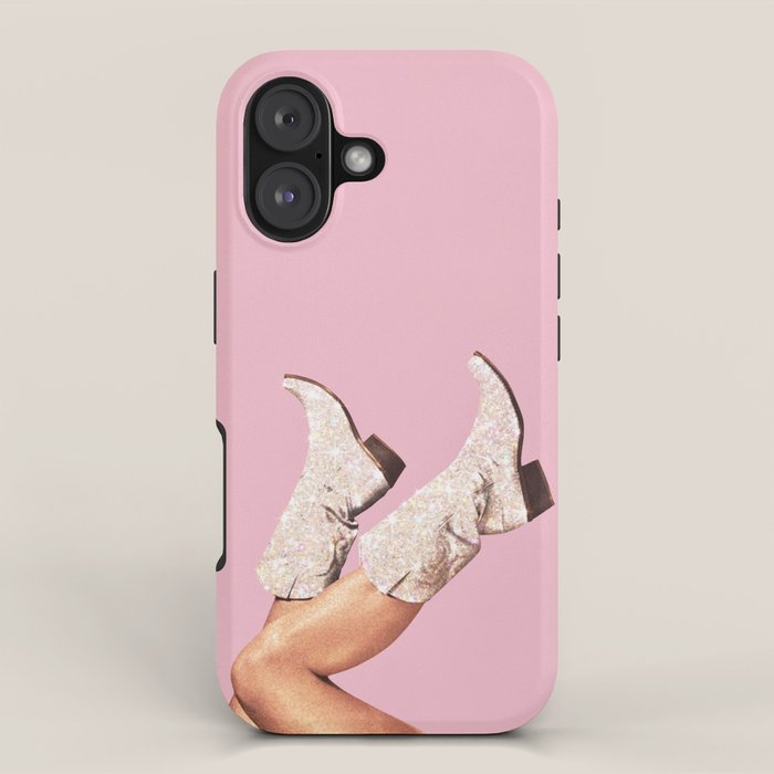 These Boots - Glitter Pink iPhone Case Gallery Image 1