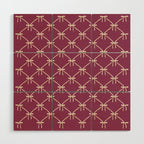 Bows & Ribbons Pattern XXXIII Plum Purple Wood Wall Art Gallery Image 1