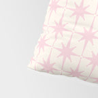 Midcentury Modern Atomic Starburst Pattern in Pale Pink and Light Cream Pillow Sham Gallery Image 4