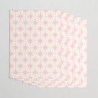 Midcentury Modern Atomic Starburst Pattern in Pale Pink and Light Cream Wrapping Paper Gallery Image 3