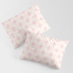Midcentury Modern Atomic Starburst Pattern in Pale Pink and Light Cream Pillow Sham Gallery Image 3