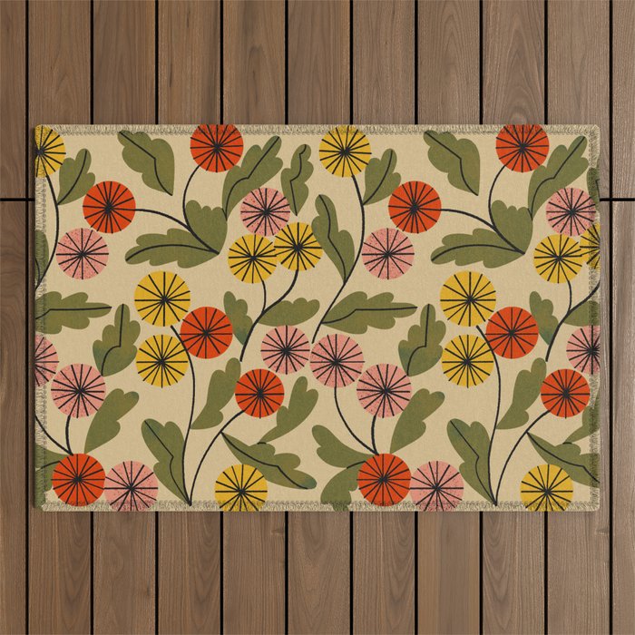 Autumn Mums Outdoor Rug Gallery Image 1