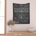 Wright Brother'S Plane Patent - Aviation Art - Black Chalkboard Wall Tapestry Gallery Image 2