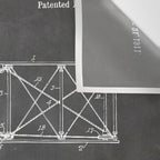 Wright Brother'S Plane Patent - Aviation Art - Black Chalkboard Wall Tapestry Gallery Image 3