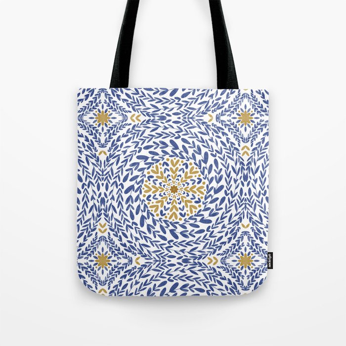 Intricate modern nature tile B Tote Bag Gallery Image 1