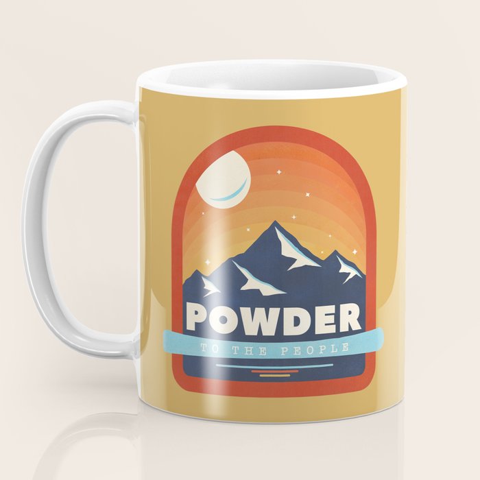 Powder To The People - Ski Badge Coffee Mug Gallery Image 3