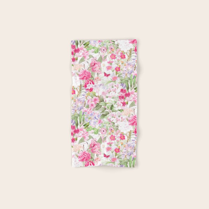 Vintage & Shabby Chic - Pastel Spring Flower Medow Towels Gallery Image 1