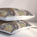 Vintage Art Deco Bat and Flowers Pillow Sham Gallery Image 3