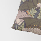 Vintage Art Deco Bat and Flowers Pillow Sham Gallery Image 4