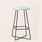 Denim blue watercolor chevron - painted herringbone  Stool Gallery Image 1