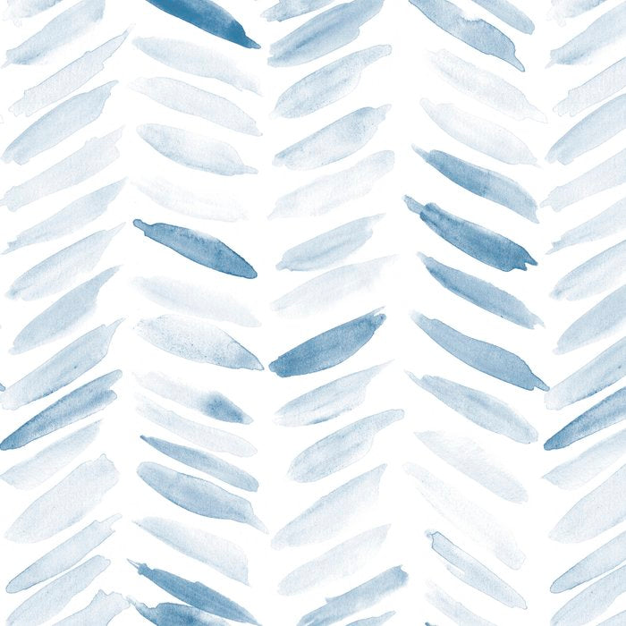 Denim blue watercolor chevron - painted herringbone  Coffee Mug Gallery Image 2