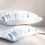 Denim blue watercolor chevron - painted herringbone  Pillow Sham Gallery Image 3
