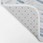 Denim blue watercolor chevron - painted herringbone  Bath Mat Gallery Image 2