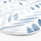 Denim blue watercolor chevron - painted herringbone  Bath Mat Gallery Image 3