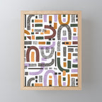 Shapes and animal print C Mini Art Print Gallery Image 1