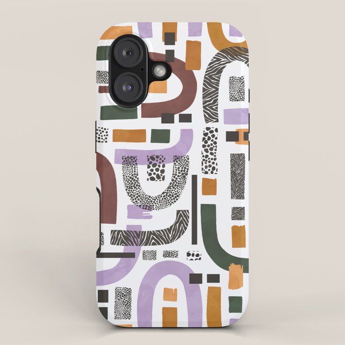 Shapes and animal print C iPhone Case Gallery Image 1