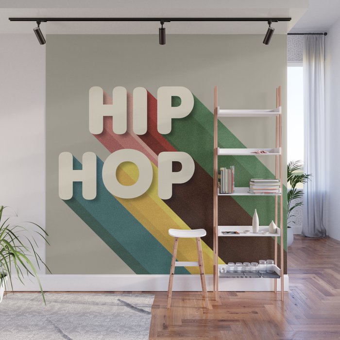 HIP HOP - retro typography Wall Mural Gallery Image 1