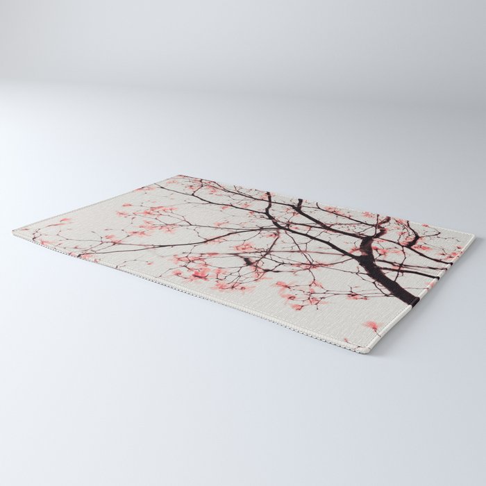 Magnolia Flowers - Pink spring blossoms Rug Gallery Image 3