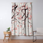 Magnolia Flowers - Pink spring blossoms Window Curtain Gallery Image 5