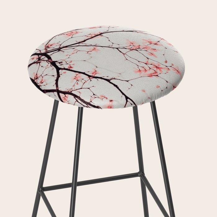 Magnolia Flowers - Pink spring blossoms Stool Gallery Image 2