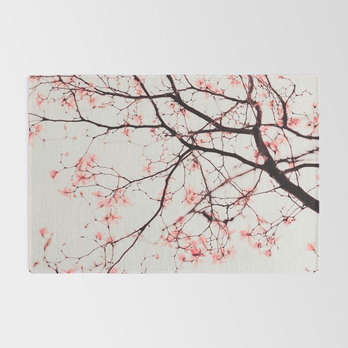 Magnolia Flowers - Pink spring blossoms Rug Gallery Image 2