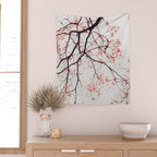 Magnolia Flowers - Pink spring blossoms Wall Tapestry Gallery Image 2