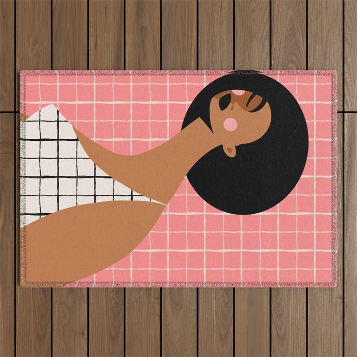 Grid Locked Goddess Outdoor Rug Gallery Image 1
