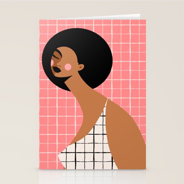 Grid Locked Goddess Stationery Card Gallery Image 1