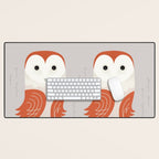 Barn Owl, Bird of United Kingdom Desk Mat Gallery Image 1