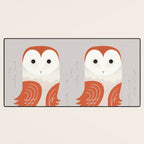 Barn Owl, Bird of United Kingdom Desk Mat Gallery Image 3