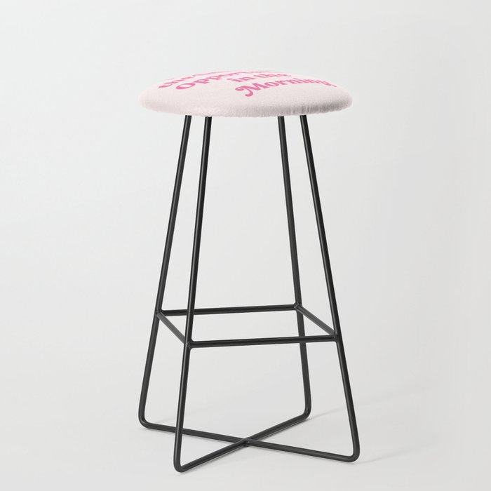 Retro Morning Quote Nº1  pink Stool Gallery Image 1