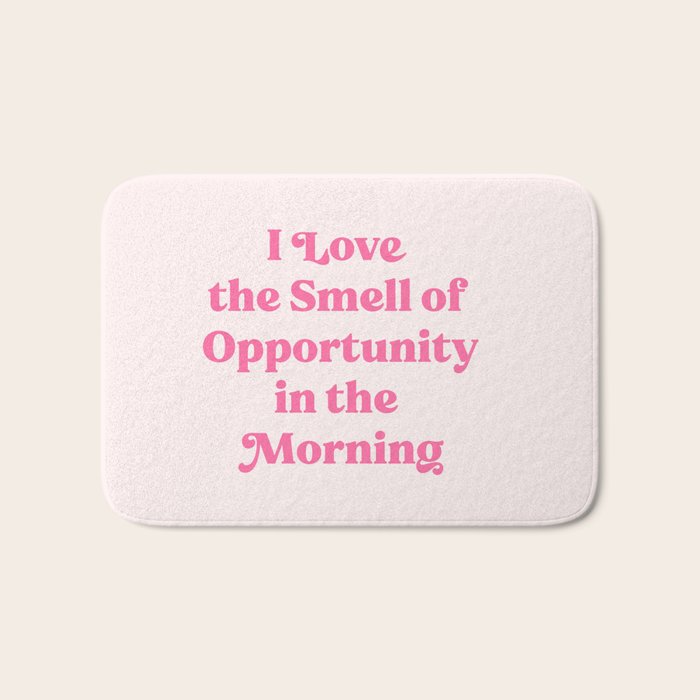 Retro Morning Quote Nº1  pink Bath Mat Gallery Image 1