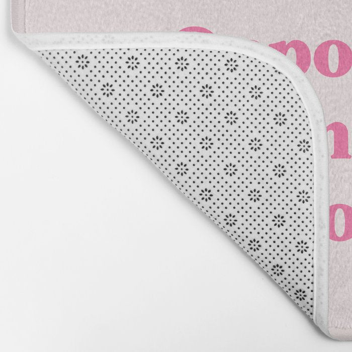 Retro Morning Quote Nº1  pink Bath Mat Gallery Image 2