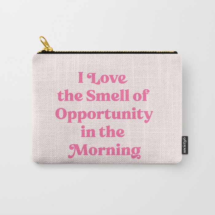 Retro Morning Quote Nº1  pink Carry All Pouch Gallery Image 1