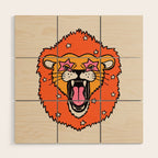 Lion Wood Wall Art Gallery Image 1