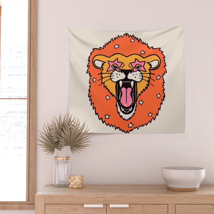 Lion Wall Tapestry Gallery Image 2