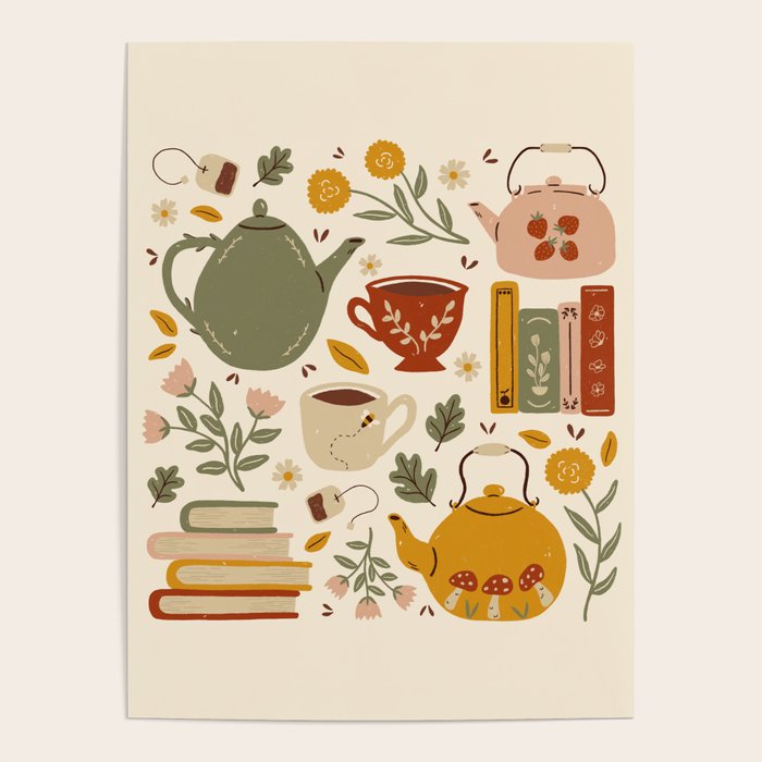 Flowery Books and Tea Poster Gallery Image 4