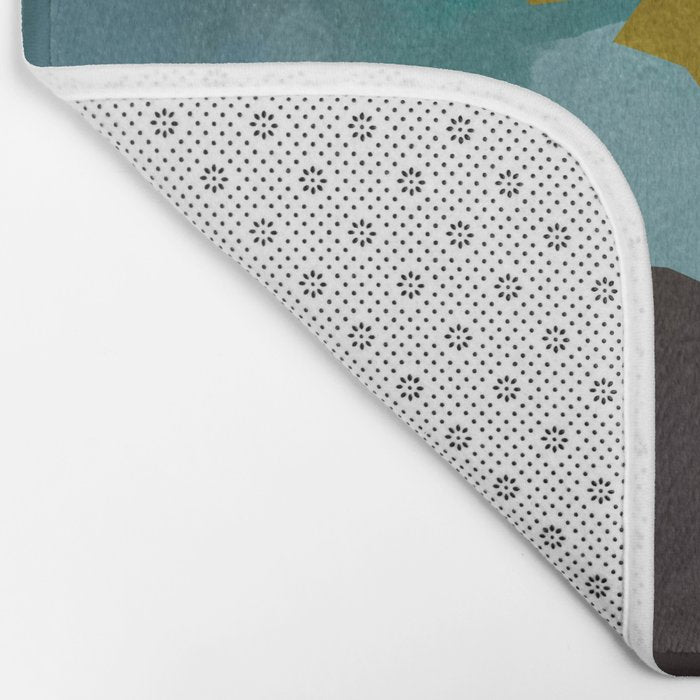 landscape mountains abstract minimal art Bath Mat Gallery Image 2