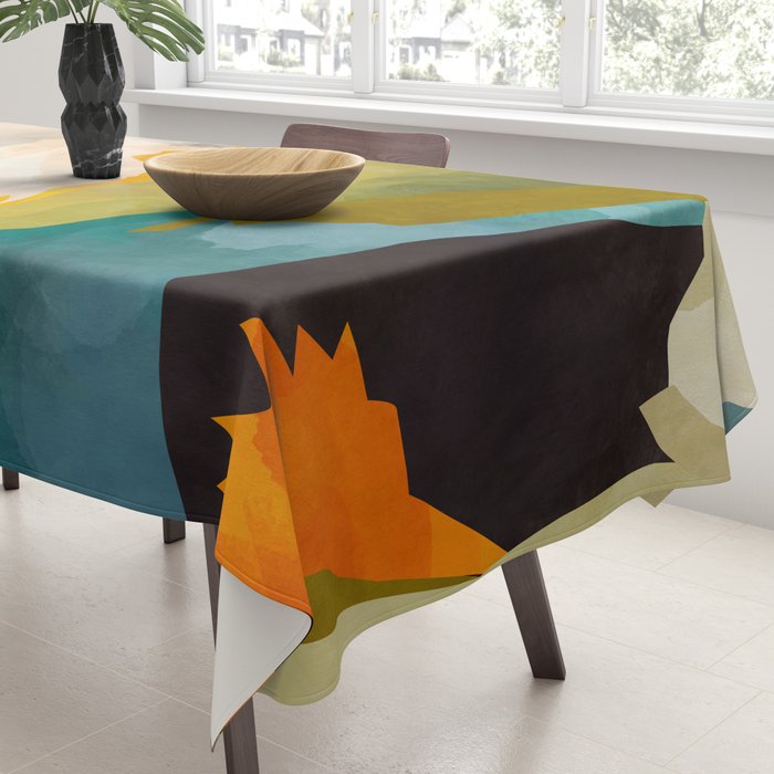 landscape mountains abstract minimal art Tablecloth Gallery Image 3