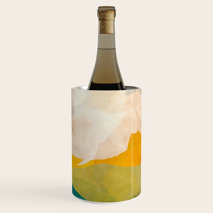 landscape mountains abstract minimal art Wine Chiller Gallery Image 1