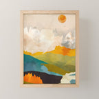 landscape mountains abstract minimal art Mini Art Print Gallery Image 1