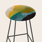 landscape mountains abstract minimal art Stool Gallery Image 2