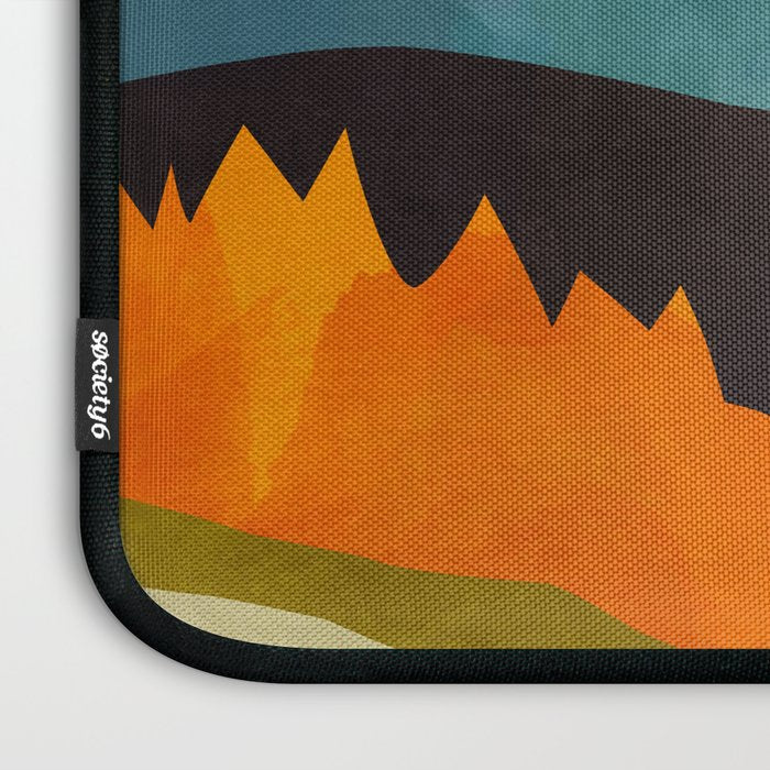 landscape mountains abstract minimal art Laptop Sleeve Gallery Image 3