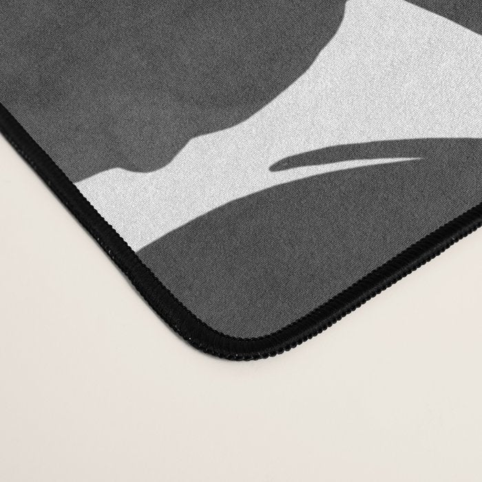 Simple black and white flower garden Desk Mat Gallery Image 4